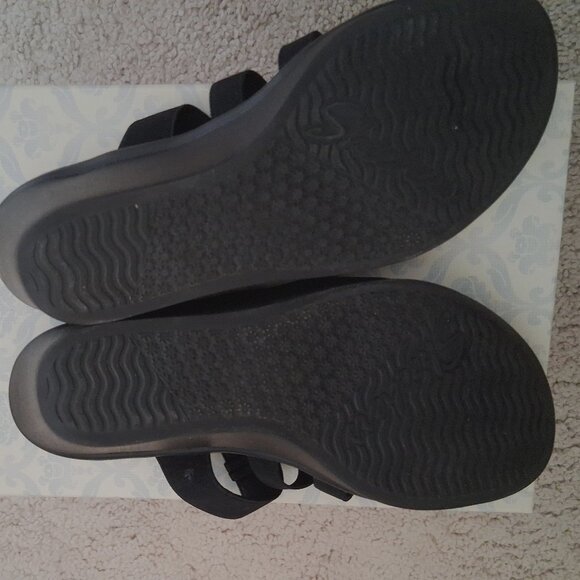 Skechers Luxe Foam Rumble on City Fever Rhinestones Wedge Sandals - Picture 3 of 5